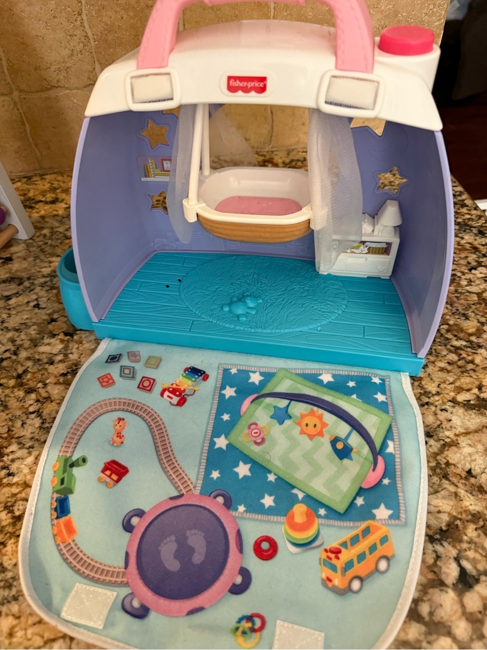 Fisher price doll room travel set toy